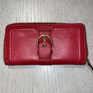 Vintage red Coach wallet